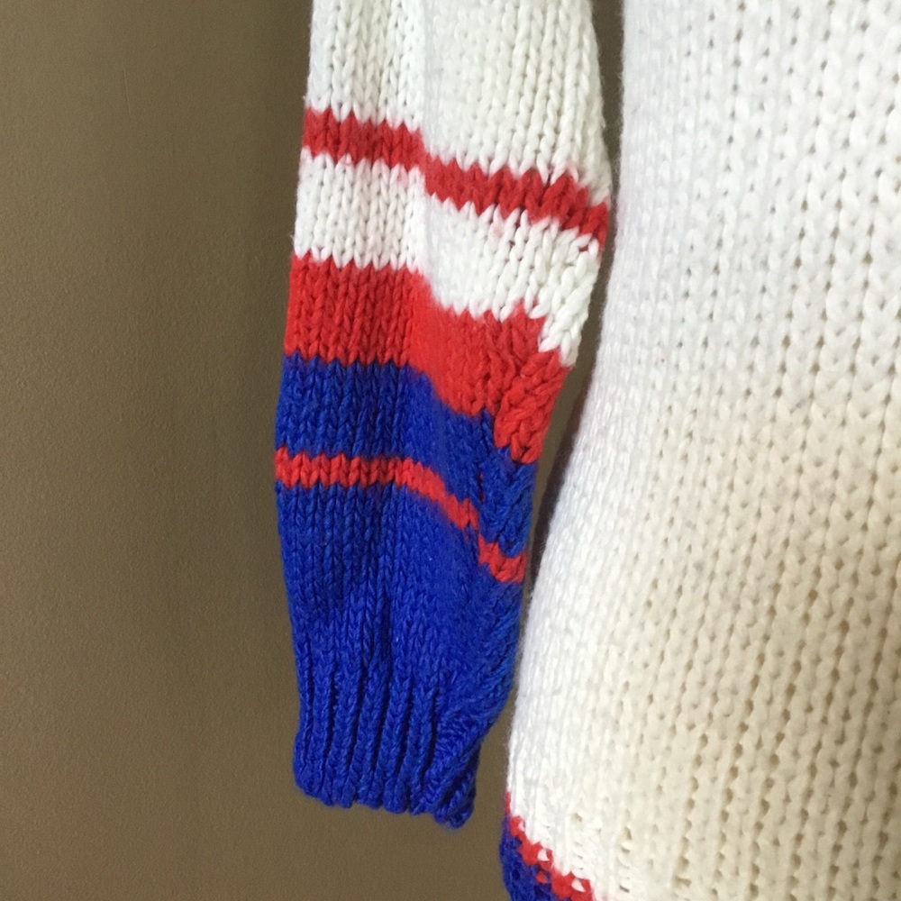 Vintage 80’s 90’s Mister Noah Geometric Print Novelty Knit Sweater - Picture 7 of 10